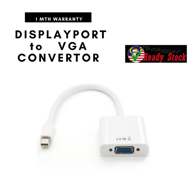 Mini Displayport (male) to VGA (female) output Converter -Display port Mini DP to VGA port Adapter|Projector|Ext Monitor